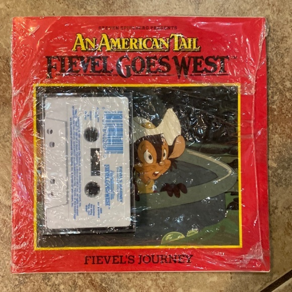 Vintage 1991 Fievel Goes West Fievel’s Journey Book & Cassette Tape Sealed